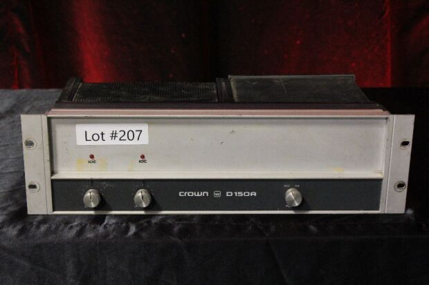 2 CHANNEL CROWN D150A AMPLIFIER (1/4' INPUTS)