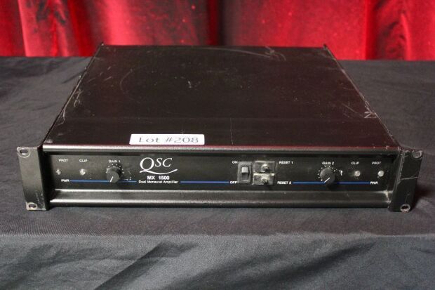 QSC MX 1500 DUAL MONAURAL POWER AMPLIFIER TESTED