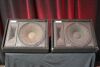2 PEAVEY 1545 TI WEDGE MONITORS WITH 15' BLACK WIDOW SPEAKERS