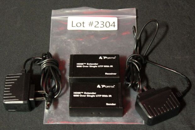 PORTTA HDMI EXTENDER 60M OVER SINGLE UTP IR SENDER AND RECEIVER UNITS