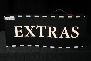 ILLUMINATED "EXTRAS" CONCESSION STAND/MAN CAVE SIGN