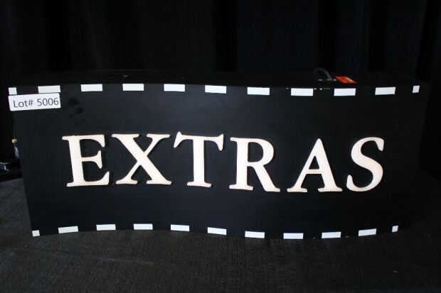 ILLUMINATED "EXTRAS" CONCESSION STAND/MAN CAVE SIGN