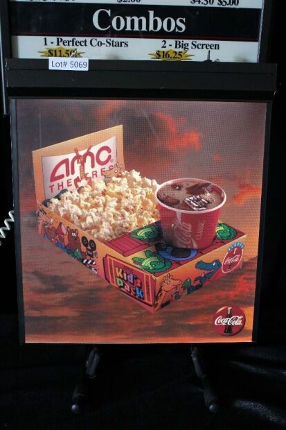 ILLUMINATED AMC/COKE CONCESSION STAND/MAN CAVE SIGN