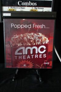 AMC POPCORN/COCA-COLA CONCESSION - MAN CAVE SIGN