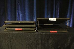 3 VIDEO PROJECTOR TILTING STANDS