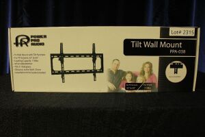 NEW POWER PRO AUDIO TILT WALL TV MOUNT PPA-038 FOR 32" TO 65" SCREENS