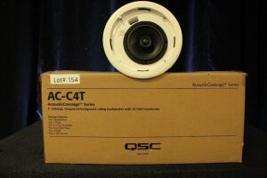 NEW QSC AC-C4T 4" FULL RANGE CEILING LOUDSPEAKER WITH TRANSFORMER (NO GRILL)