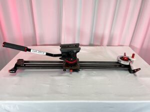 NEEWER MANUAL SLIDER WITH MANFROTTO MVH502AH VIDEO HEAD