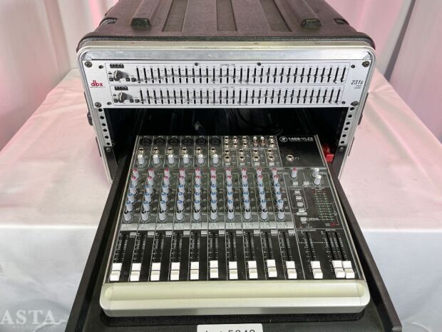 MACKIE 1402 -VLZ3 MIXER & DBX 231S STEREO EQUALIZER IN RACK CASE